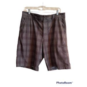 Pebble Beach Golf Shorts Black Plaid sz 36